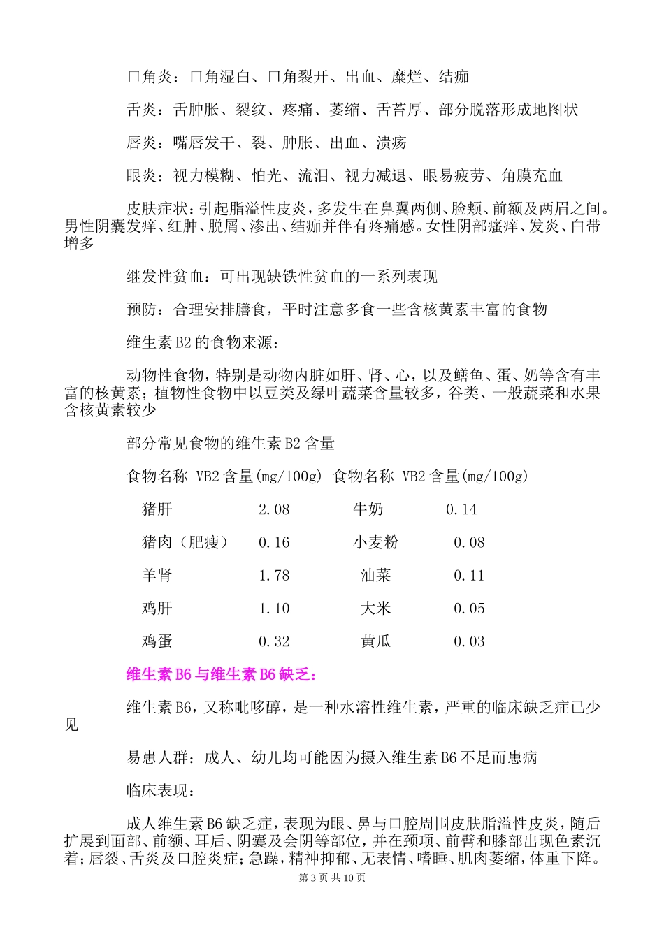 各种维生素缺乏的症状_第3页