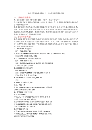 各种卫星接收机刷机的十一种步骤和问题排除教程