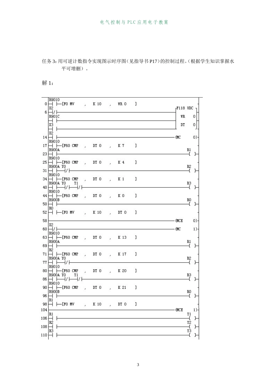 可编程控制器(PLC)实验教案_第3页