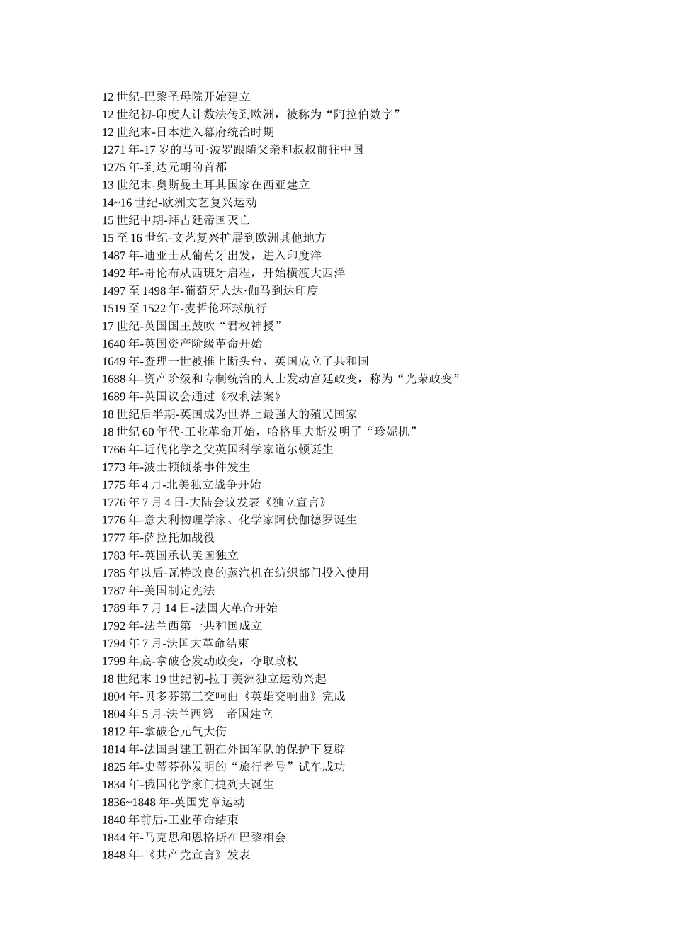 各学科时间年份表_第2页