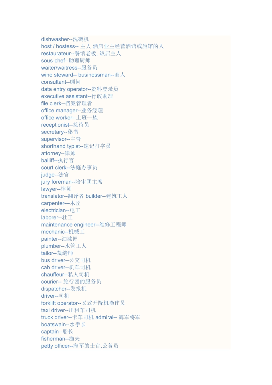 各种职业名称_第2页