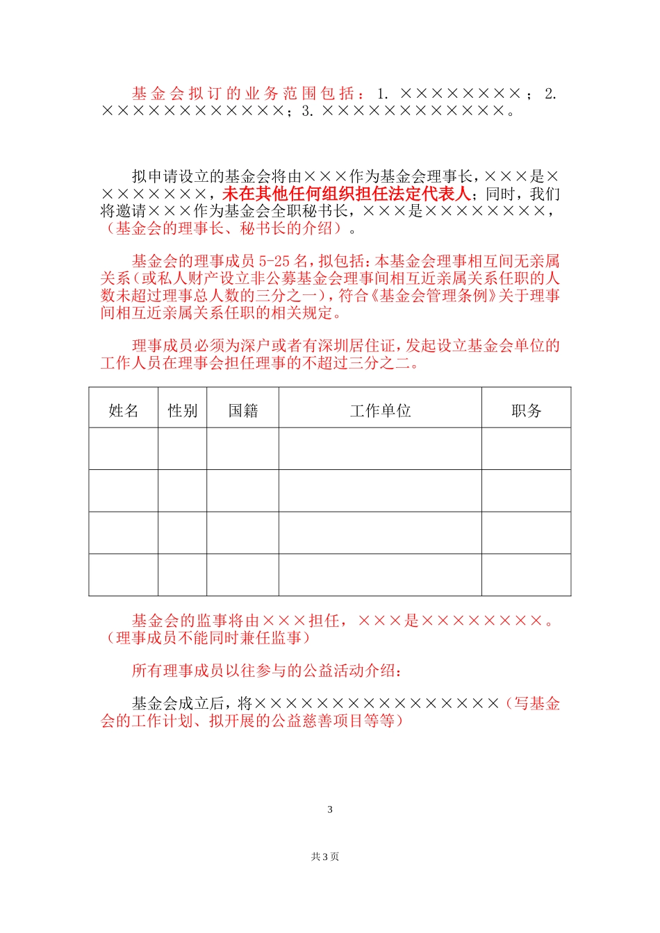 可行性报告(基金会模板)_第3页