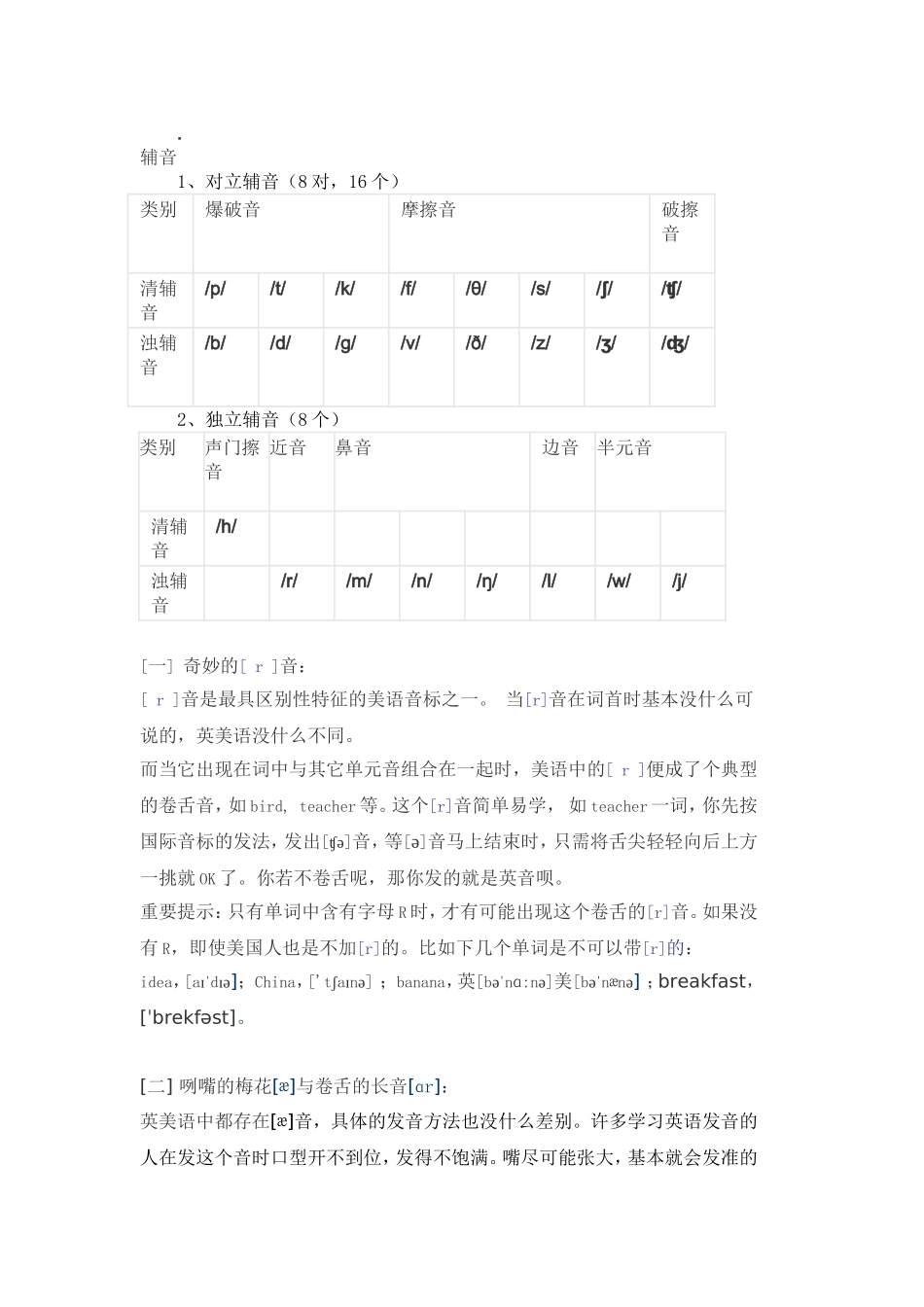 史上最好的英美音标发音和使用的对比_第2页