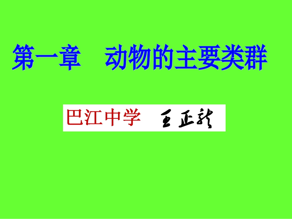 动物的主要类群_第1页