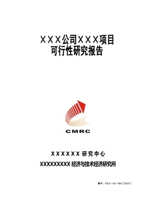 可研性报告格式
