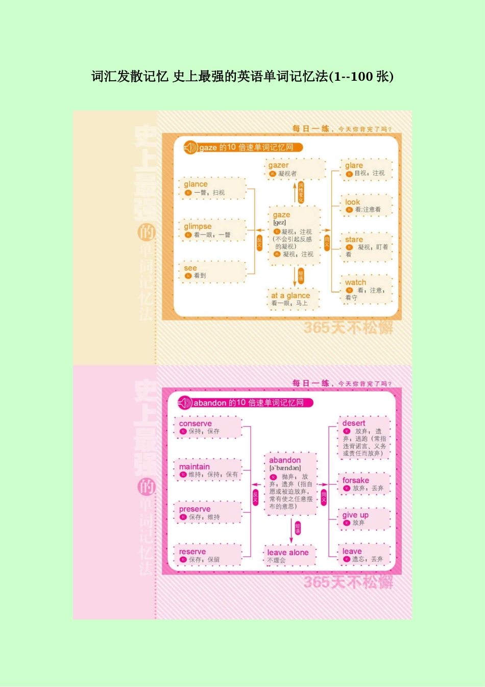 史上最强的英语单词记忆法-可作为桌面背景-每天一图-英语不再有生词_第2页