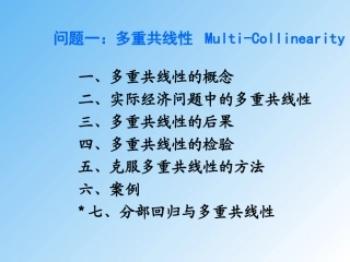 多重共线性问题分析