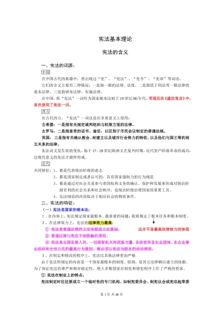 司法考试之【宪法】培训笔记