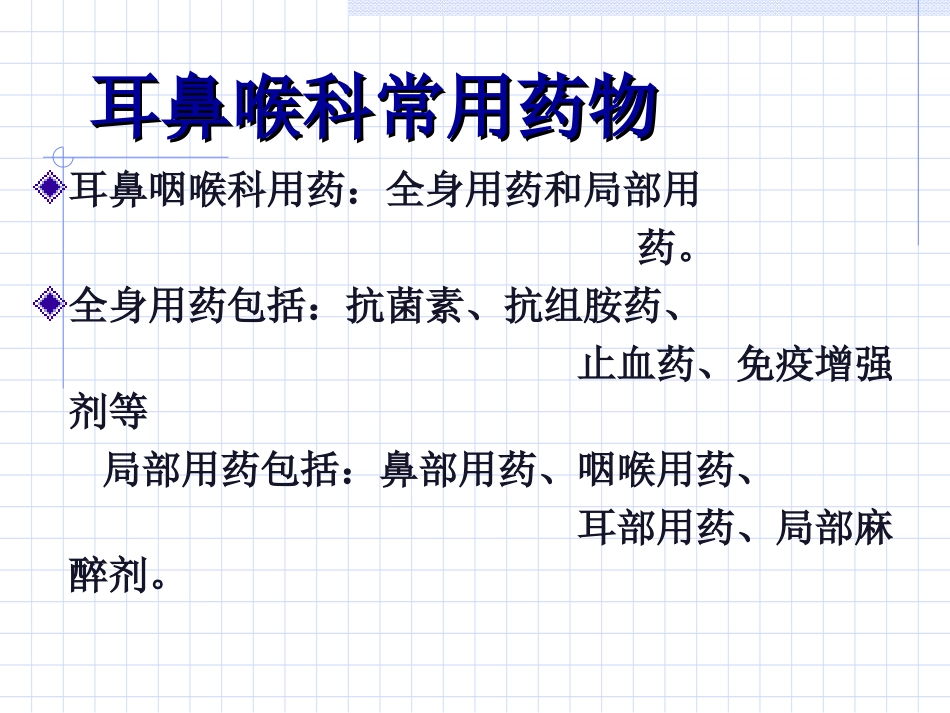 耳鼻喉科常用药物课件_第1页