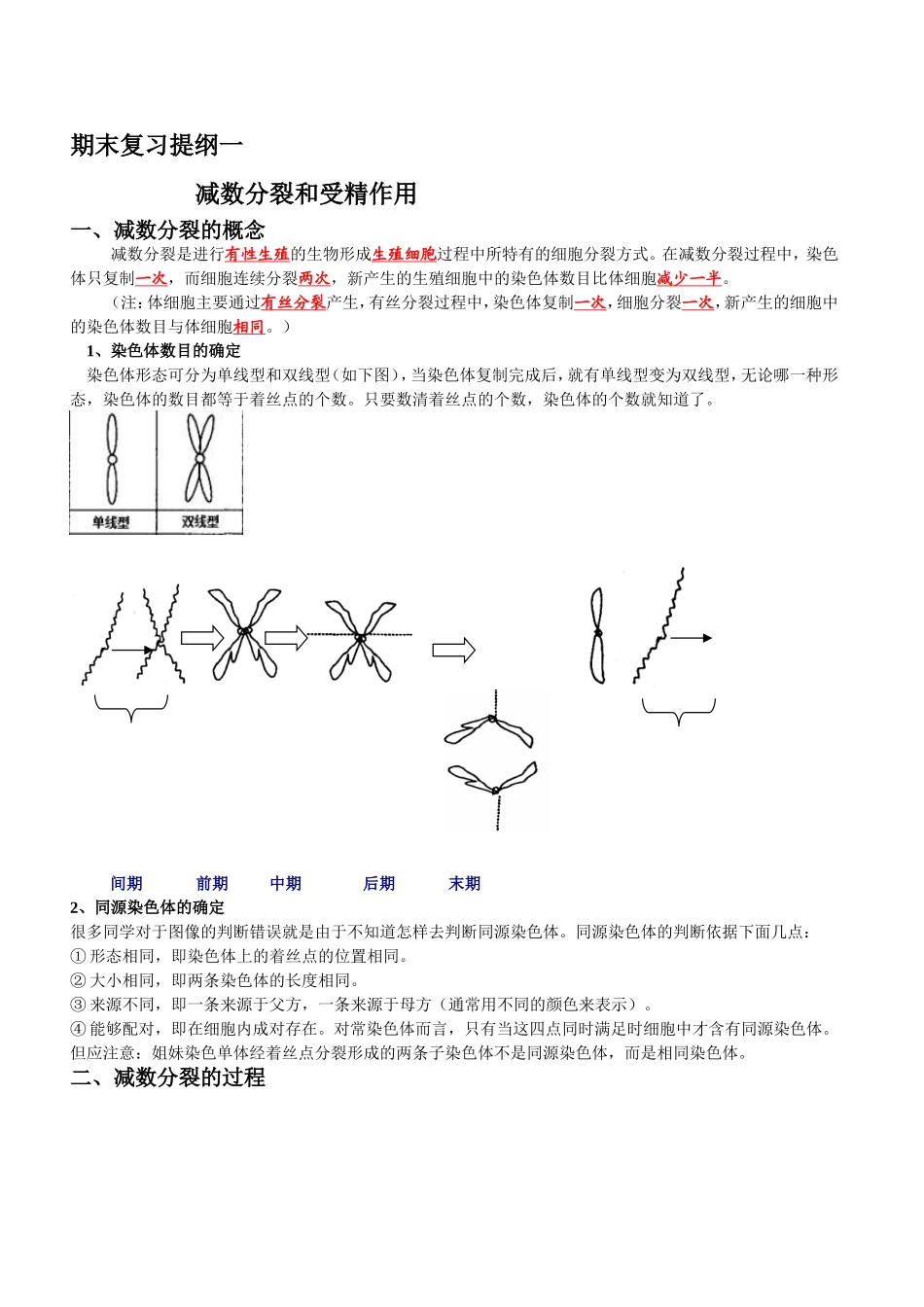 史上最全减数和有丝分裂期末复习图像解释例题_第1页