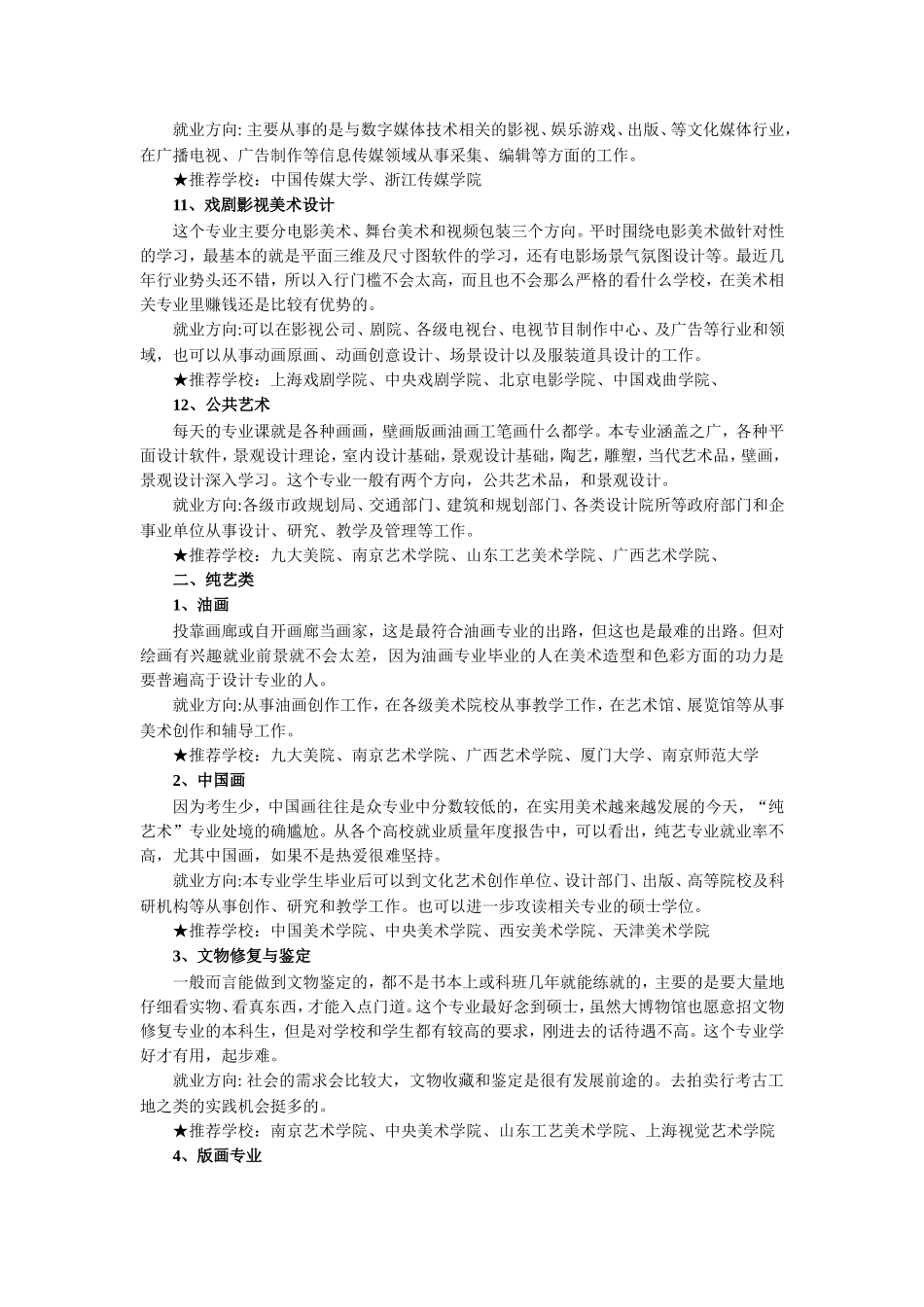 史上最全美术专业分析及就业方向-考生不要错过_第3页