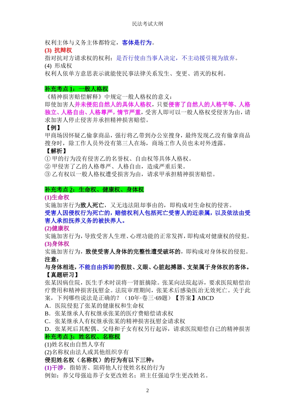 司考-民法大纲-打印_第2页