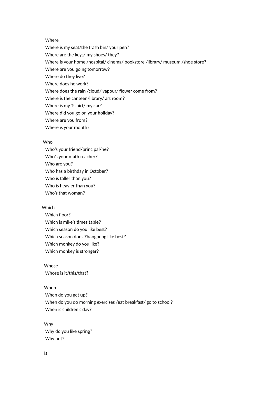 史上最全小学英语句型大全_第3页