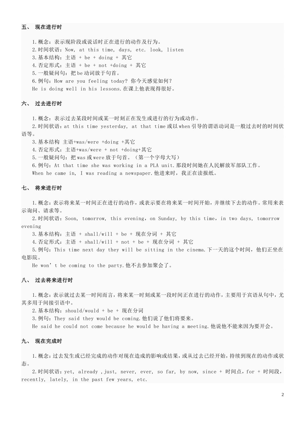 史上最全-英语中的16种时态_第2页