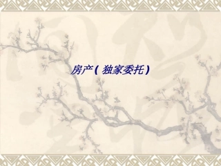 房产独家委托专题培训课件