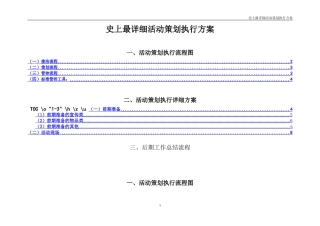 史上最详细活动策划执行方案-广告公司策划人员必备