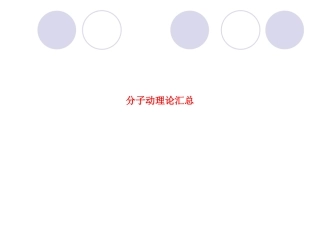 分子动理论汇总