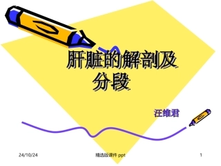 肝的解剖及分段