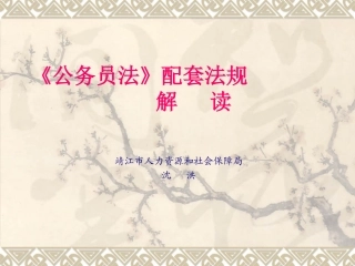 公务员法及配套政策