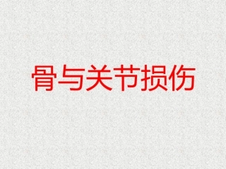 骨和关节损伤
