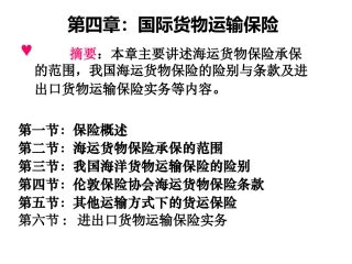 国际货物运输保险