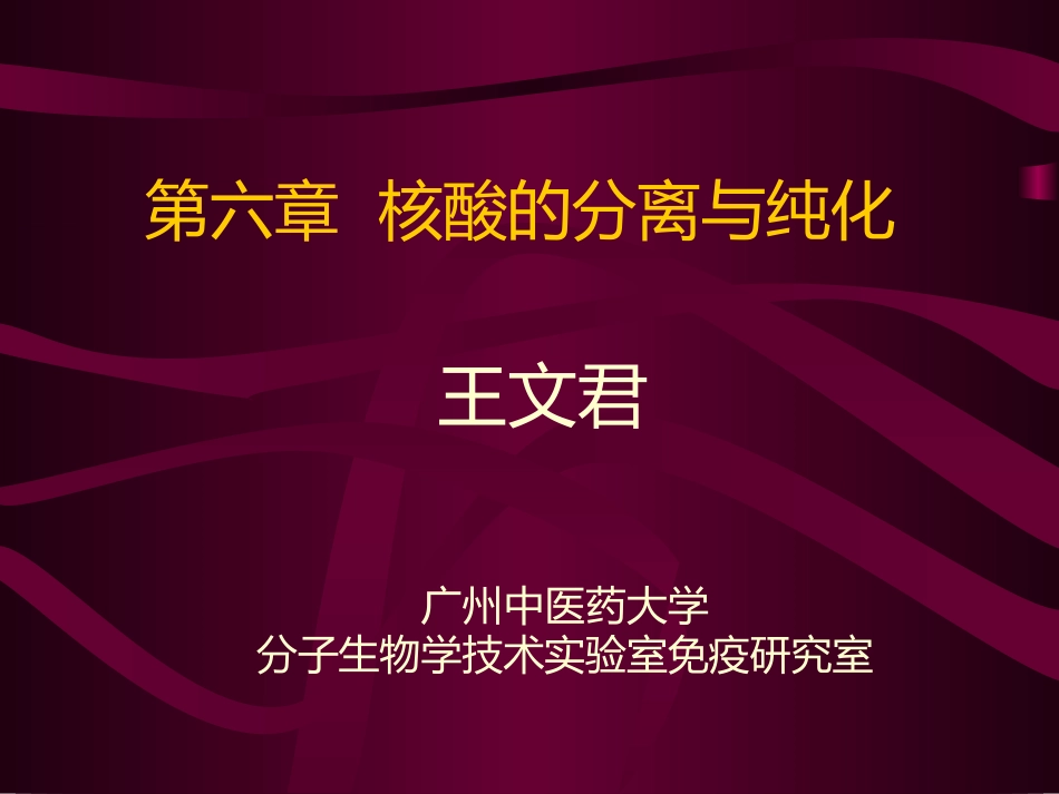 核酸的分离与纯化讲解_第1页