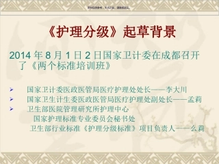 护理分级行业标准