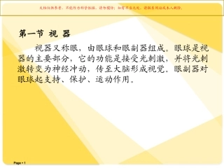 解剖学基础感觉器官课件