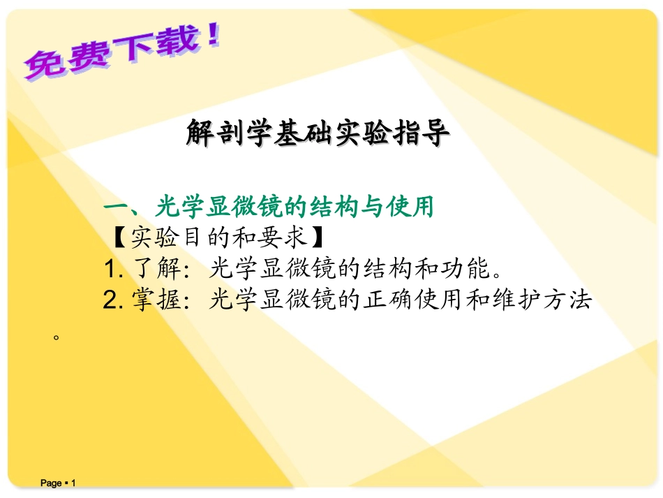 解剖学基础课程解剖学基础实验指导_第1页