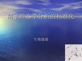 精子形态学分析的标准化