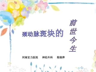 颈动脉斑块的前世今生