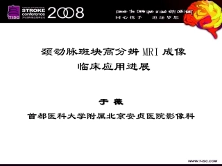 颈动脉斑块高分辨mri成像临床应用进展