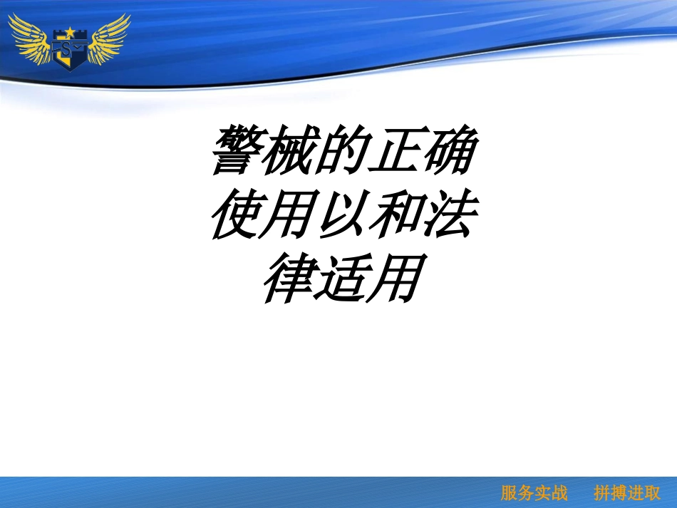 警械的正确使用以和法律适用教育课件_第1页