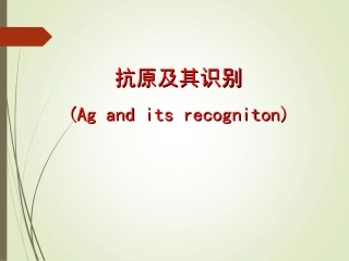 抗原及其识别