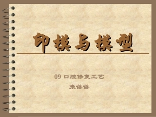 可摘局部义齿工艺学