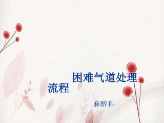 困难气道处置流程