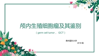 颅内生殖细胞瘤
