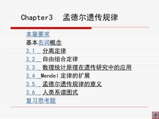 孟德尔遗传规律