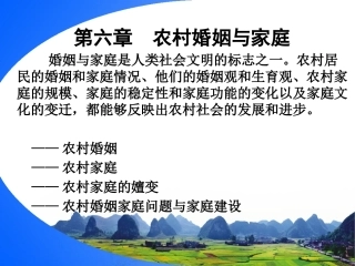 农村婚姻与家庭