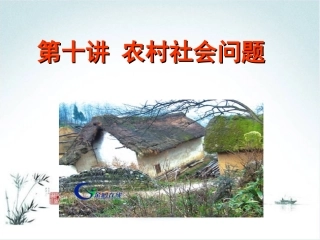 农村社会学课件农村社会问题详解