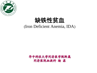 缺铁性贫血课件
