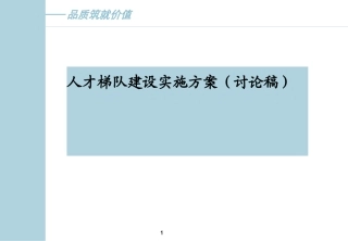 人才梯队建设实施方案