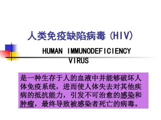 人类免疫缺陷病毒HIV