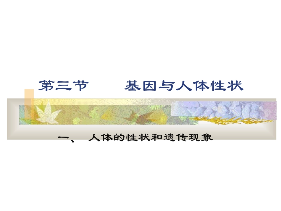 人体的性状和遗传现象_第3页