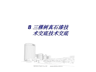 三棵树真石漆技术交底技术交底专题培训课件