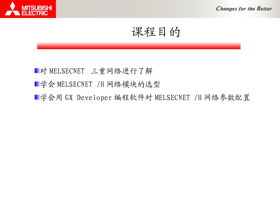 三菱H网and CCLINK配置和设定教育课件_第2页