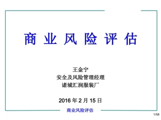 商业风险评估