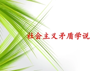 社会主义的矛盾学说