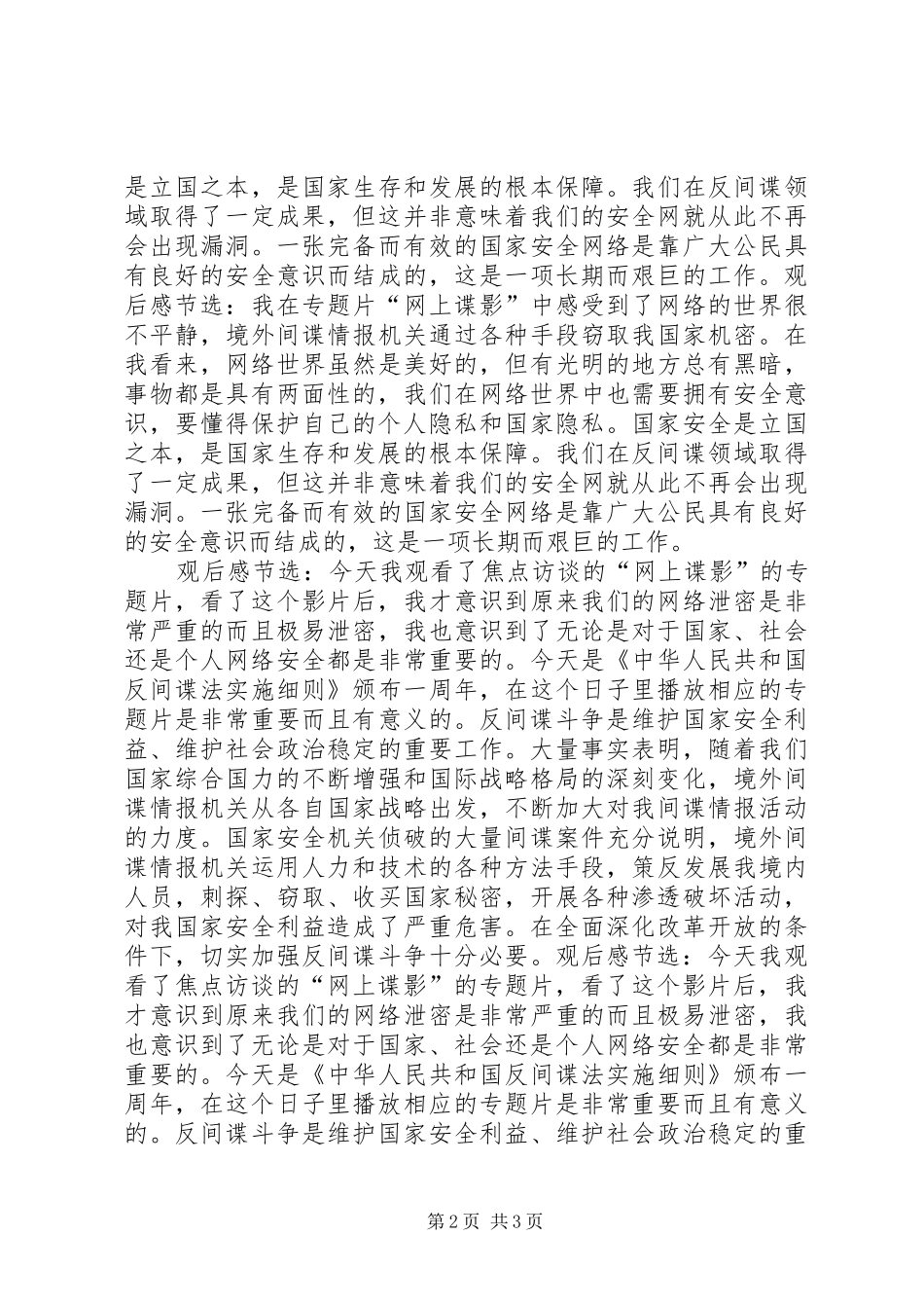 网上谍影观后感_第2页