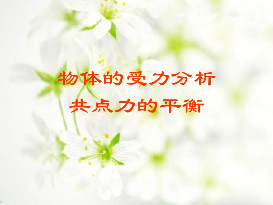受力分析物体的平衡_第1页